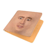 Creepy Cage Face Wallet, Unique Bifold Billfold Card Holder Weird Gift--
