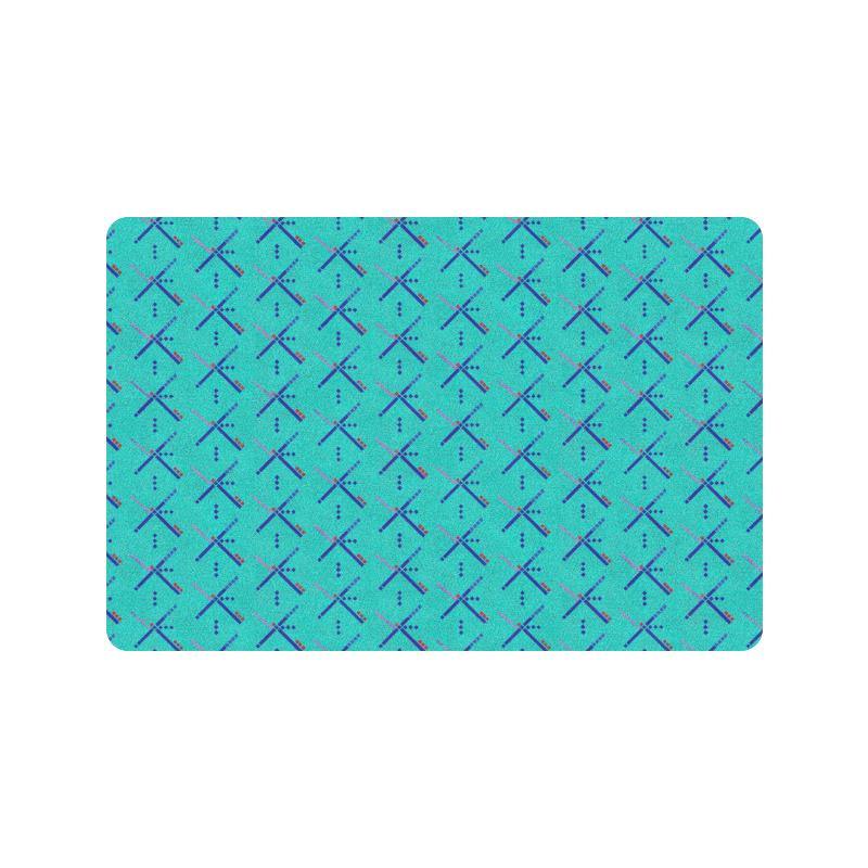 Classic Retro PDX Carpet Pattern Doormat - Brand New, Free Shipping-High quality 23.6 x 15.7in (60x40cm) doormat / floor mat. Professionally printed, durable & colorfast non-woven polyester fiber top, non-slip bottom. Indoor / outdoor use. Free Shipping Worldwide. Classic retro PDX Portland Oregon airport carpet pattern door mat. Great kitsch vintage Americana travel gift. -