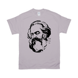 Marx Told You So Shirt, Karl Marx 2020 Democratic Socialist Meme Tee-Classic fitted style unisex tee with seamless double needle collar, taped neck and shoulders, and a double needle sleeve and bottom hem. Facts Matter. Appropriate attire for the Marxist or Democratic Socialist riding the un-flattened curve over the peak of late stage capitalism and the decline of western civilization -Ice Grey-Small (S)-