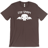 -Stay Spoopy winged skull graphic tee. High quality printing on soft Bella Canvas Canvas shirt. These shirts are made-to-order and typically ship in 2-4 business days from within the USA.

Funny kowai cute halloween goth gothic spoopy spooky girl boy mens womens unisex t-shirt -Brown-XS-