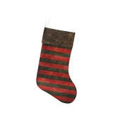 Freddy Halloween and Christmas Stocking - Red and Brown Striped Horror-One Size-