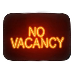 No Vacancy Bath Mats - Funny Unique Retro Vintage Hotel Sign Bathmat-Soft microfiber topped polyester bath mat with non-sip rubber bottom. High quaity materials, colorfast and fade resistant image. This item is made to order and typically ships in 2-3 business days from within the US. Unique retro vintage neon hotel motel 'No Vacancy' sign bath mat. -24x17 inch-