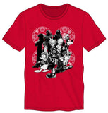 KINGDOM HEARTS Red Characters Graphic Tee, Officially Licensed, Unisex-Kingdom Hearts Characters are front and center and ready for any mission. Soft and comfortable mens / unisex graphic tee made from 100% pre-shrunk cotton. Officially Licensed Kingdom Hearts apparel. Shipped from the USA. 
Disney, Square Enix, Videogame, Gamer, Gaming t-shirt-RED-S-