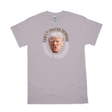 -Premium quality mens / unisex adult graphic tee made of soft ringspun cotton. Made-to-order and shipped from USA. Anti-Trump FUPA meme covidiot fascist election fraudster MAGA 2021, lock him up, lock them all up. Fake news, subhuman fraud, criminal covid coverup Putin pal profiteer aspiring dictator American disgrace.-Ice Grey-Small-