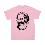 Marx Told You So Shirt, Karl Marx 2020 Democratic Socialist Meme Tee-Classic fitted style unisex tee with seamless double needle collar, taped neck and shoulders, and a double needle sleeve and bottom hem. Facts Matter. Appropriate attire for the Marxist or Democratic Socialist riding the un-flattened curve over the peak of late stage capitalism and the decline of western civilization -Light Pink-Small (S)-