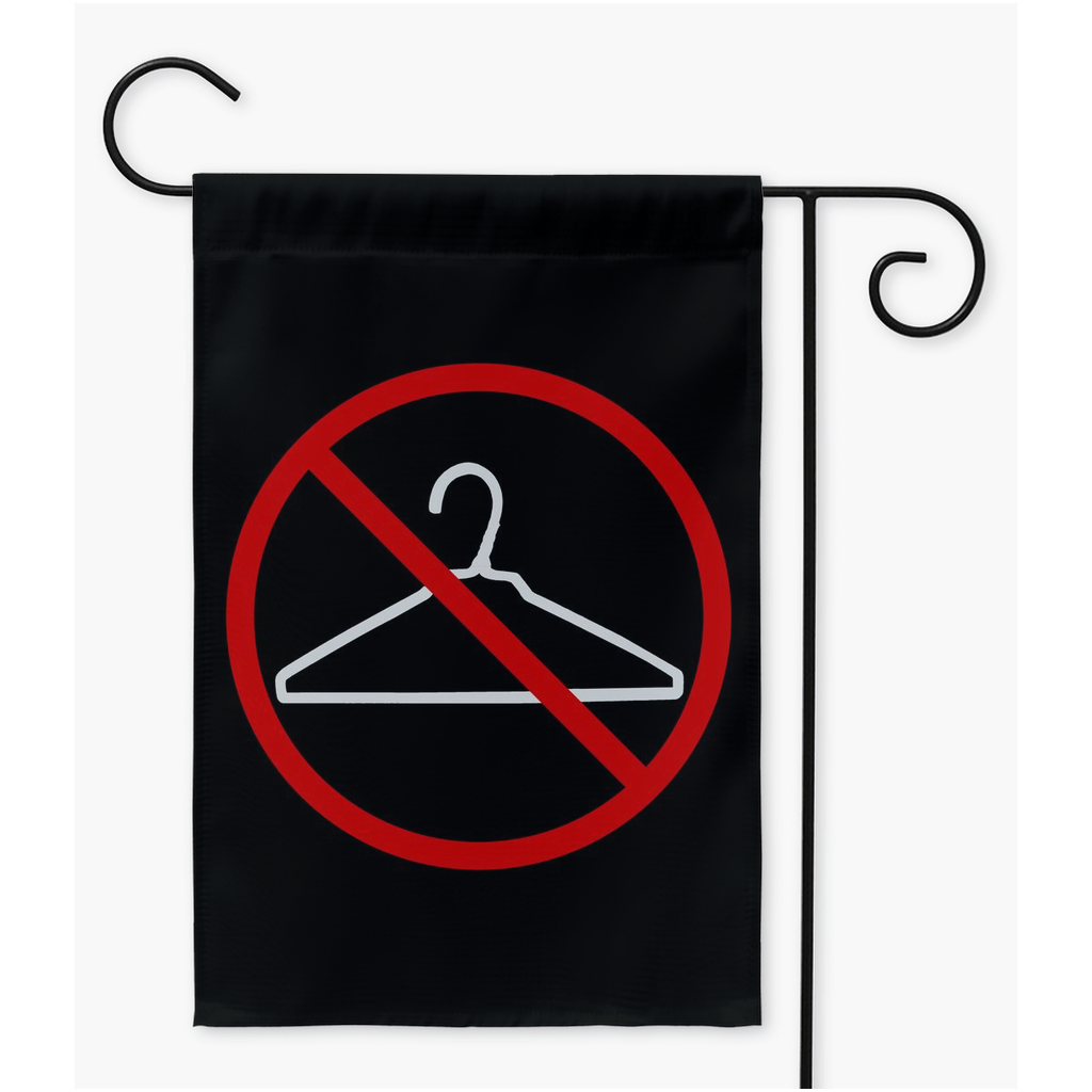 -100% poly poplin-canvas yard / garden flag with sleeve. 12x18, 18x27, 24x36. Made in the USA. Pro-Choice protest banner sign. Keep abortion free and legal. Abortion is healthcare. Women's Rights are Human Rights. SCROTUS Roe v Wade decision. RESIST Religious Fascism, misogyny, fundamentalist christian sharia law. -White-24.5x32.125 inch-Single-
