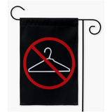 -100% poly poplin-canvas yard / garden flag with sleeve. 12x18, 18x27, 24x36. Made in the USA.

Pro-Choice protest banner sign. Keep abortion free and legal. Abortion is healthcare. Women's Rights are Human Rights. SCROTUS Roe v Wade decision. RESIST Religious Fascism, misogyny, fundamentalist christian sharia law. -Black-12x18 inch-Single-