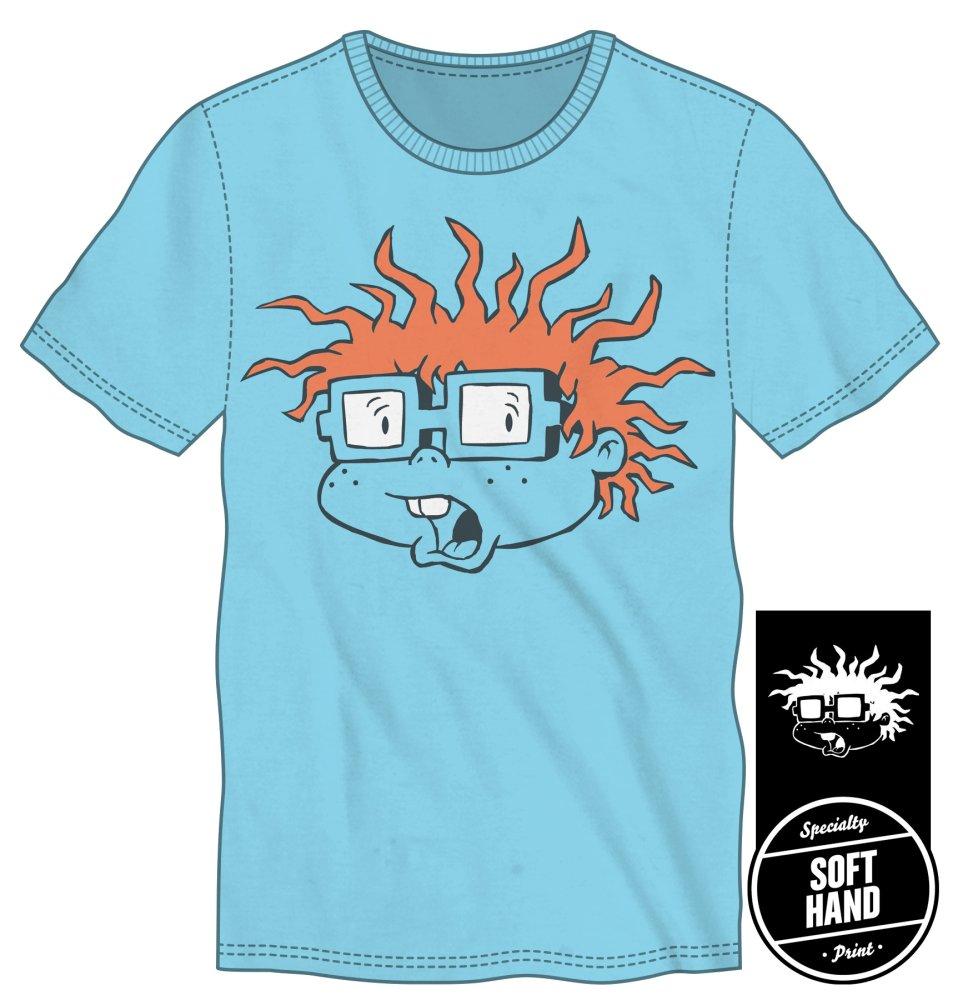 Rugrats Retro Chuckie Finster Tee, Officially Licensed Nicktoons Shirt-LIGHT BLUE-S-