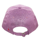 My Little Pony Officially Licensed Twilight Sparkle Purple Glitter Hat-This officially license My Little Pony: Friendship is Magic hat features an embroidered image of Twilight Sparkle, on a purple glitter fabric 'dad hat' style cap with strapback adjustment. Typically ships in 2-3 business days from within the US. Official MLP FIM unisex mens womens brony collectible fashion accessory. -Purple-OS-190371605307