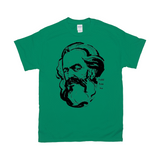 Marx Told You So Shirt, Karl Marx 2020 Democratic Socialist Meme Tee-Classic fitted style unisex tee with seamless double needle collar, taped neck and shoulders, and a double needle sleeve and bottom hem. Facts Matter. Appropriate attire for the Marxist or Democratic Socialist riding the un-flattened curve over the peak of late stage capitalism and the decline of western civilization -Kelly Green-Small (S)-