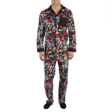 STAR WARS Classic Scenes AOP Mens Pajama Set, Officially Licensed-Multi-S-