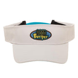 Retro GOOD BURGER Visor Cap, Officially Licensed 1990s Nickelodon Hat-White-OS-190371818998