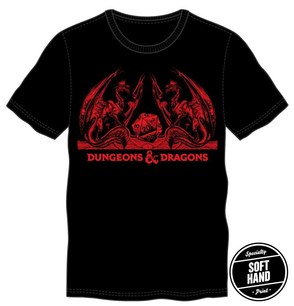 Dungeons and Dragons Officially Licensed Red on Black Classic Logo Tee-BLACK-S-190371904448