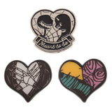 NIGHTMARE BEFORE CHRISTMAS Jack and Sally Hearts Pin Set, Official-MULTI-OS-