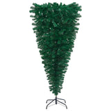 Upside-down Christmas Tree with LED Lights and Ball Set-Unique eye-catching inverted artificial tree puts the focus on special holiday decorations and is ideal for small spaces like apartments and tiny houses. Lifelike shape and appearance, adjustable branches. 4ft 5ft 6ft or 7ft. Durable PVC, steel stand, Kit-Rose-7ft / 82.7"-8720286501450