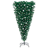 Upside-down Christmas Tree with LED Lights and Ball Set-Unique eye-catching inverted artificial tree puts the focus on special holiday decorations and is ideal for small spaces like apartments and tiny houses. Lifelike shape and appearance, adjustable branches. 4ft 5ft 6ft or 7ft. Durable PVC, steel stand, Kit-Gold-6ft / 70.9"-8720286501030