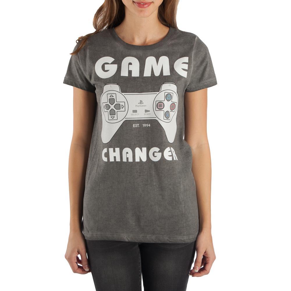 PLAYSTATION Juniors Game Changer Graphic Tee, Official, Gamer 90s kids-CHARCOAL-S-