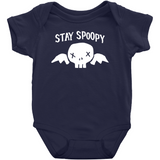 -High quality Rabbit Skins infant snap bodysuit. Combed ringspun cotton, double-needle ribbed bindings at neck, arm and leg openings, 3 snap closure. Shipped from the USA. Funny spoopy skeleton halloween meme one piece unisex baby snapsuit creeper crawler spooky winged skull skulls punk goth gothic rocker onesie-Navy-NB-