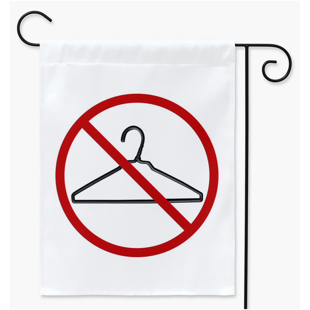 -100% poly poplin-canvas yard / garden flag with sleeve. 12x18, 18x27, 24x36. Made in the USA.

Pro-Choice protest banner sign. Keep abortion free and legal. Abortion is healthcare. Women's Rights are Human Rights. SCROTUS Roe v Wade decision. RESIST Religious Fascism, misogyny, fundamentalist christian sharia law. -White-24.5x32.125 inch-Single-
