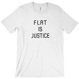 Flat is Justice Tees - Unisex, Several Colors, Anime Manga Chest Meme-Flat is Justice! Unisex crew neck tee made out of Airlume combed and ring-spun cotton. These shirts are made-to-order & ship in 3-5 business days. Flat is beautiful, equality, representation, body image, self love, delicious flat chest anime manga meme shirt. trans, nonbinary, feminist flatchested 2020 trending funny gift-White-Extra Small (XS)-