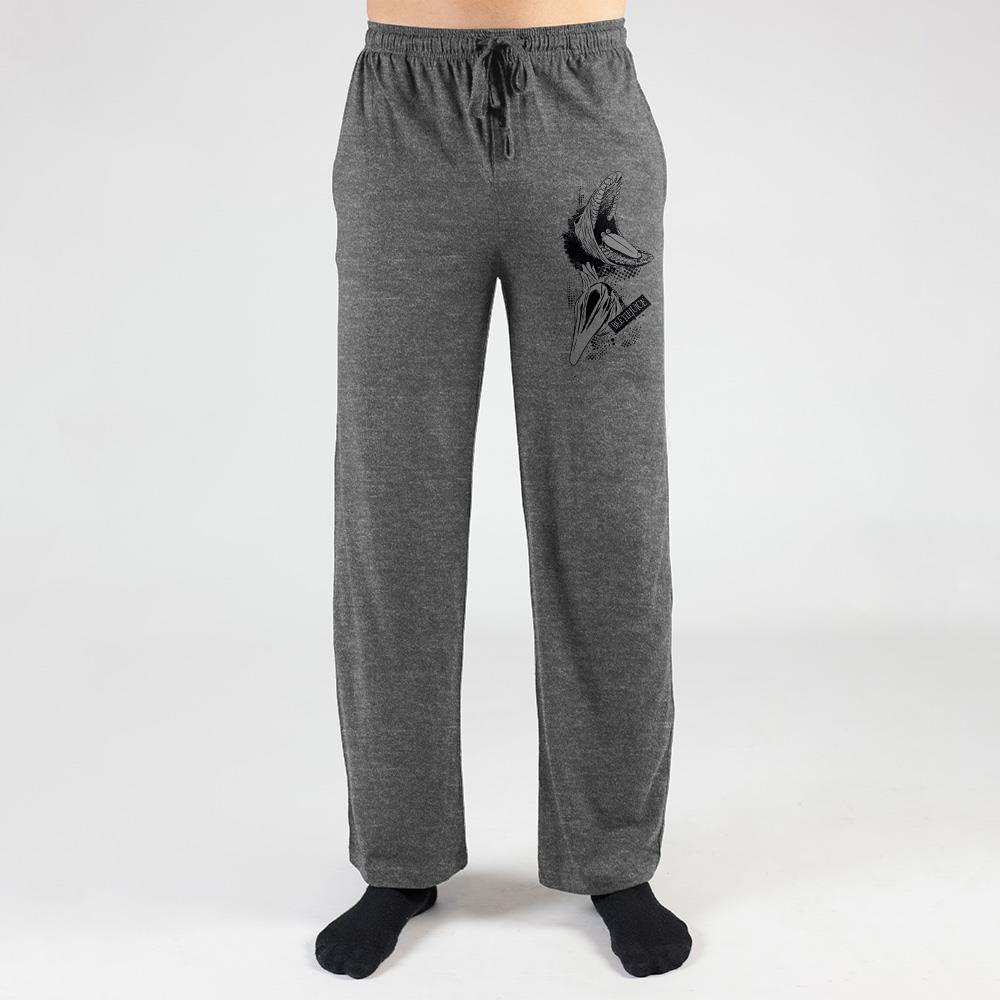 Beetlejuice Heather Gray Lounge Pants, Officially License Sweatpants-Dark Heather Gray-XS-