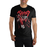 BERSERK Guts Unisex Graphic Tee, Officially Licensed - USA Seller-The popular dark manga and anime Berserk follows the mercenary Guts and the Band of the Hawk. This Berserk Shirt features a large, soft hand print of Guts in red and white with Japanese title above.

Officially licensed Berserk apparel. This t-shirt typically ships in 2-3 business days from within the USA.-