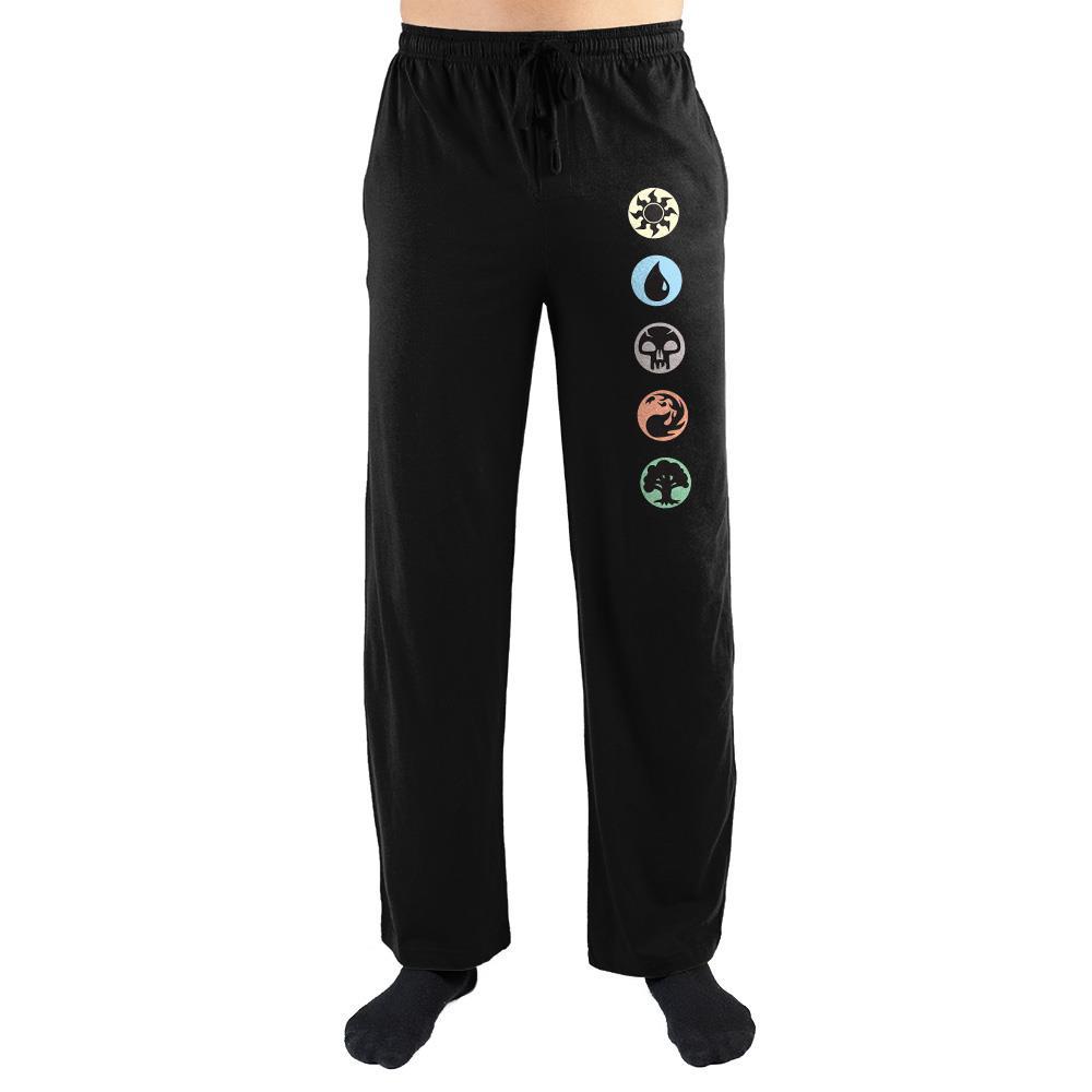 -These MTG lounge pants are loose fitting leaving you with plenty of room for your magical powers. Made of soft, breathable fabric so you can breathe easy and relax as you rule whether active, lounging or snoozing. Officially licensed Magic: The Gathering apparel. Ships from within the US. Sleepwear Loungewear Pajamas-Black-XS-
