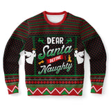 -Funny all-over-print unisex sweatshirt made of soft and comfortable cotton/polyester/spandex blend with brushed fleece interior. Each panel is individually printed, cut and sewn to ensure a flawless graphic that won't crack or peel. 

Mens womens Christmas funny xmas ugly sweater pullover jumper joke holiday gift-XS-
