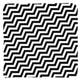 Black Lodge Pattern Throw Pillows - Twin Optical ZigZag Surreal Peaks-Double-sided, square spun polyester pillow or pillowcase in your choice of color and size.This item is made-to-order and typically ships in 3-5 business days from within the US.

Diagonal black and white zig-zag lines on high quality throw pillow. Tense and surreal optical art pattern. Fun and unique gothic halloween home decor.-Cover only-no insert-18x18 inch-