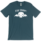 -Stay Spoopy winged skull graphic tee. High quality printing on soft Bella Canvas Canvas shirt. These shirts are made-to-order and typically ship in 2-4 business days from within the USA.

Funny kowai cute halloween goth gothic spoopy spooky girl boy mens womens unisex t-shirt -Deep Teal-S-