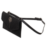 Game of Thrones Targaryen Hand of the Queen Belt Bag, Genuine Official-Enter the Mother of Dragons' service in style with this lovely waist bag. 8x14 inch faux leather pouch with polyester lined compartment., snap closure, adjustable belt , hand of the queen and Game of Thrones logo metal badges. New, genuine official HBO accessory. Ships from USA. Costume Cosplay fanny pack hip bag.-Black-8 x 14 in-