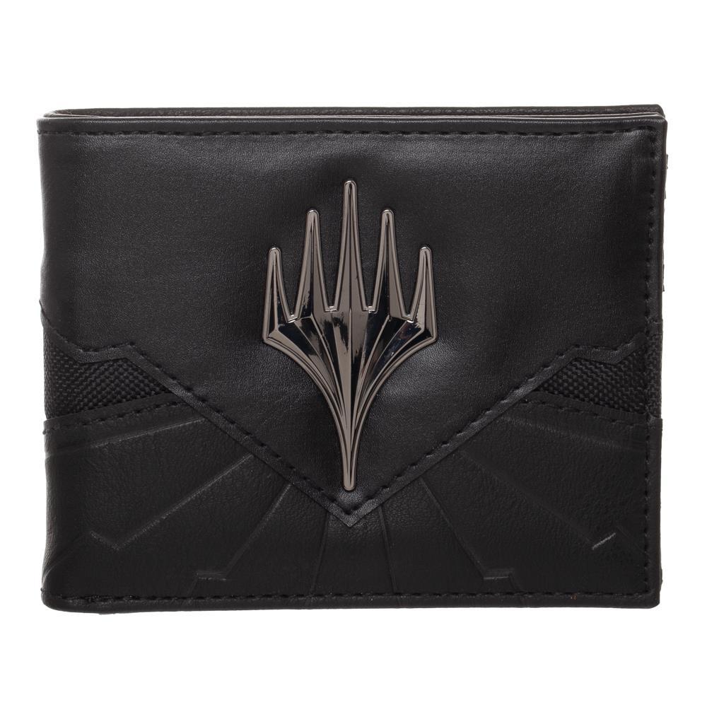 Magic: The Gathering Planeswalker Metal Badge Bi-fold Wallet, Official-Black-OS-