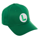 Super Mario Bros LUIGI Cosplay Baseball Cap, Official Nintendo USA Hat-Officially licensed Nintendo LUIGI structured flexbill hat, embroidered SMB logo patch. Time machine to the Super Famicom, NES, Gameboy, SNES, Gamecube, N64, or Wii world? Switch Dr partners for sports battle? Mario missing in time or your galaxy? Kart smash your paper mansion? Tennis, golf, baseball, hoops or a run?-Green-OS-190371587924
