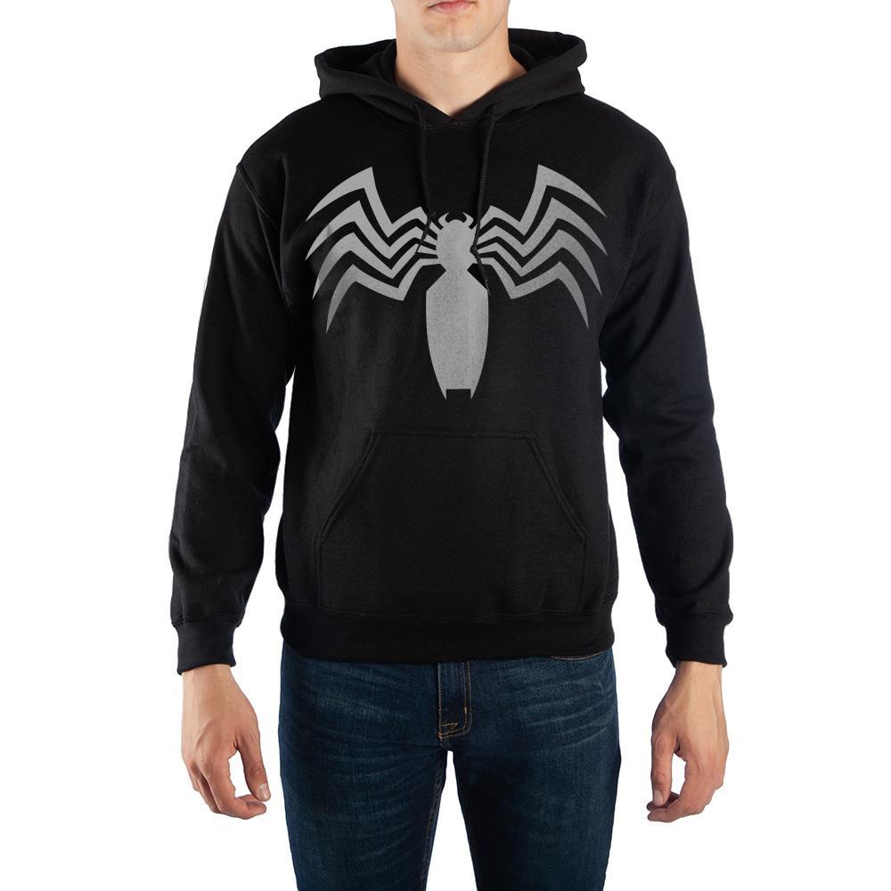 Marvel Comics VENOM Spider Logo Hoodie, Officially Licensed USA Seller-Black-S-