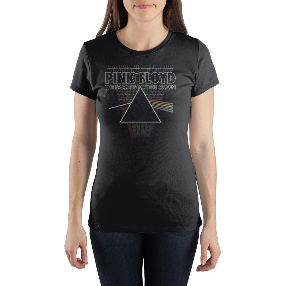 PINK FLOYD Dark Side of the Moon Laser Tour Tee, Officially Licensed-BLACK-S-