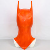 -For the superhero who's not afraid to step out of the shadows! High quality, orange latex mask. Free shipping.

Unique weird wtf bizarre custom DIY paint alternate universe bat man mask cowl retrogamer rave blacklight fluorescent safety orange halloween costume cosplay high visibility gotham traffic cone crossing guard-