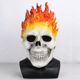 -High quality over-the-head latex cosplay mask. One size fits most. Free shipping from abroad with average delivery to the US in about 2-3 weeks.

Halloween costume cosplay ghost skeleton rider flames latex rubber adult size bulex mask-