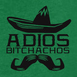 Adios Bitchachos Graphic Tee, Funny Unisex Español Bye BitchesShirt-Small-Green-