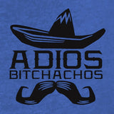 Adios Bitchachos Graphic Tee, Funny Unisex Español Bye BitchesShirt-Small-Royal Blue Heather-