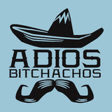 Adios Bitchachos Graphic Tee, Funny Unisex Español Bye BitchesShirt-Small-Light Blue-