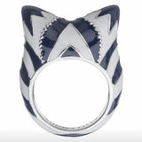 -High quality Ahsoka inspired enameled metal statement ring. Sizing is approximate. Free shipping from abroad with average delivery to the USA in about a month.

star rebel geek cosplay fashion jewelry ashoka cat ears raccoon striped alien galaxy wars mens womens space inexpensive boba fan gift -