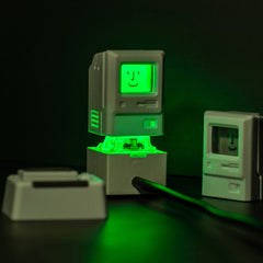 Apple II Shaped Light Up MX Keycap for Mechanical Keyboards-A mechanical keyboard key cap set modeled to look like a miniature Apple II computer with illuminated screen and 5 interchangeable designs. A fun, unique way to celebrate the classic that paved the way for it all! Free shipping. Mac Macintosh Cute Funny Retro Vintage Computer ESC Tab Novelty Nostalgia Old School Geek-