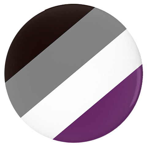 Asexual Pride Pinback Buttons, Ace LGBTQ LGBTQIA LGBTQX Pride Pin-High quality scratch and UV resistant mylar & metal pinback button. 1.25, 2.25 or 3 inches. Custom made Ace Asexual LGBTQ LGBTQIA LGBTQX Asexuality Pride Pin - Equal Rights, Equality Flag Stripes. -3 inch Round Button-