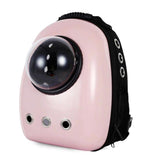 Astro Pet Capsule Carrier Cat Backpackm Window Travel Bag Ferret Dog-Sturdy, stylish and comfortable space capsule shaped pet carrier with large window. Well ventilated so your pets can breathe easy. Spacious yet compact. Fits most cats up to 13lbs / 6kg, small dogs up to 11lbs / 5kg with room to sit or lay down. Also great for ferrets. Internal clip to prevent kitties & puppies from jumping out when bag opens-Pink-