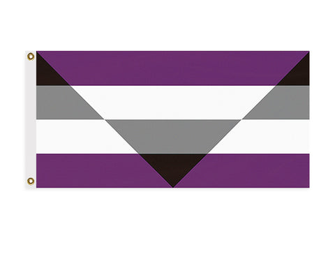 Autochorrisexual / Aegosexual Pride Flag, LGBTQIA Asexuality Spectrum-High quality, professionally printed polyester Pride banner flag in your choice of size and style - single or double sided with either grommets or pole pocket. 2x1 / 1x2 ft, 3x2 / 2x3 ft, 3x5 / 5x3 ft or custom size by request. Asexual LGBT LGBTQ LGBTQIA LGBTQX asexual autochorr achorr sexuality rights equality Resist United.-2 ft x 1 ft-Standard-Grommets-