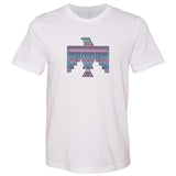Aztec Eagle Retro Graphic Tee, Unisex-Vintage faded tees with a modern twist! Ultra-soft premium triblend or 50/50 poly cotton unisex shirts. Eco-friendly, water-based ink that directly dyes the fabric for a retro, soft to the touch print. Ships from the USA. Aztec American Southwest southwestern Arizona AZ New Mexico NM Texas TX Oklahoma OK California CA -