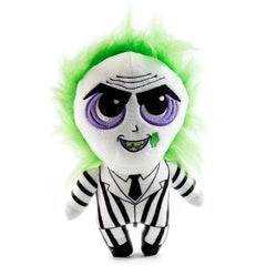 Beetlejuice Phunny Plush, Officially Licensed-It’s Showtime! Beetlejuice is all dressed up and ready to scare. This Beetlejuice x Kidrobot Phunny is ready for you to say his name three times... just to cuddle! ﻿7.5-inch stuffed plushie in signature black and white striped suit with embroidered details. Officially licensed product. US Seller. Halloween horror.-