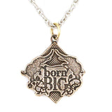 -A celebration of size & attitude. The pendant features Penny Rolle's tattoo of two rearing elephants flanking the words "BORN BIG" with "Bold, Beautiful and BAAAAAAD" on the reverse. Officially licensed. Made in the USA. Image Comics Kelly Sue DeConnick Valentine DeLandro Feminist LGBTQ LGBTQIA Pride Body Positivity-