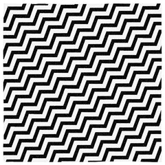 Black Lodge Pattern Bandanas, 24in, Twin Chevron Zigzag Peaks Op Art-Polyester jersey knit 24 inch square bandana, kerchief, handkerchief, hanky, neckerchief, do-rag, facemask, headscarf, babushka, hankey. Custom made. Retro vintage style wizard star pattern. Twin lodge pattern zigzag peaks black and white classic surreal mystery suspense opart design. Horizontal or diagonal stripes.-Diagonal-