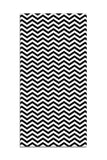Black & White Lodge Chevron Floor Mat / Runner. Twin ZigZag Peeaks-Convention quality low profile, thin style floor mat. Durable non-woven polyester fiber top, non-slip rubber backing. Easily trimmed to fit a particular area. Made-to-order, shipped from the USA. black adn white twin Zig Zag home decor secondary flooring event walkway temporary haunted house peaks chevron lodge pattern-60 x 84 inches-
